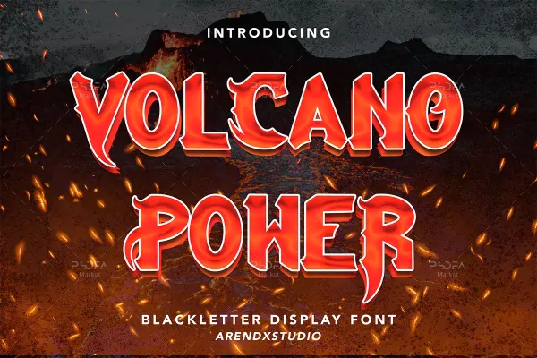 فونت کلاسیک انگلیسی Volcano Power - 13