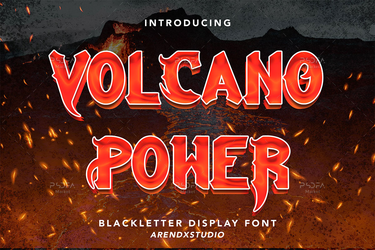 فونت کلاسیک انگلیسی Volcano Power