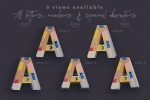 PNG حروف الفبا اسباب بازی چوبی سه بعدی (3D)