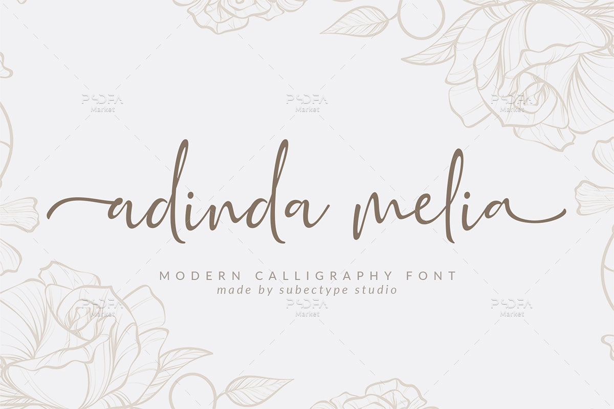 فونت خوشنویسی عاشقانه و مدرن Adinda Melia