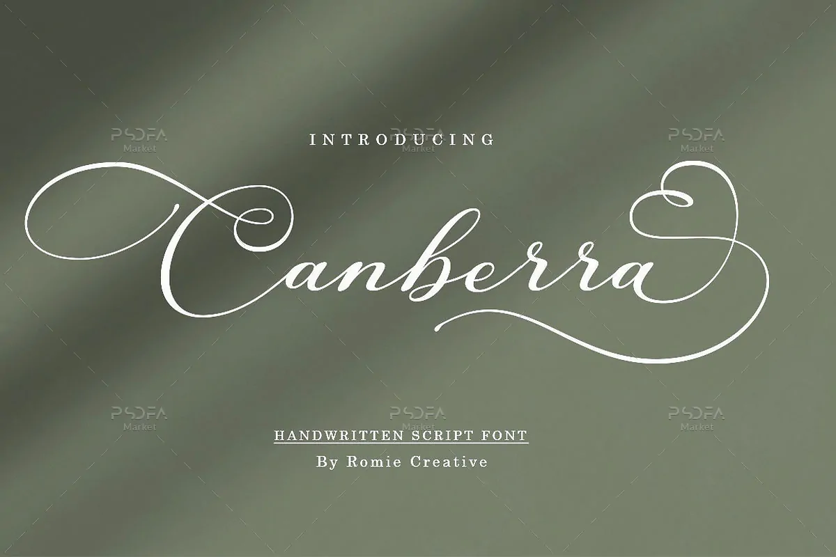 فونت خوشنویسی کشیده Canberra