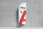 موکاپ پرچم پر Feather Flag