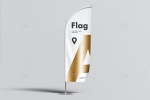 موکاپ پرچم پر Feather Flag