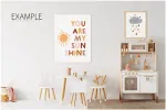 موکاپ قاب عکس و کاغذ دیواری اتاق کودک