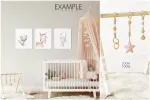 موکاپ قاب عکس و کاغذ دیواری اتاق کودک