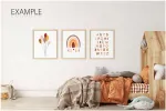 موکاپ قاب عکس و کاغذ دیواری اتاق کودک