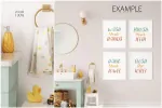 موکاپ قاب عکس و کاغذ دیواری اتاق کودک