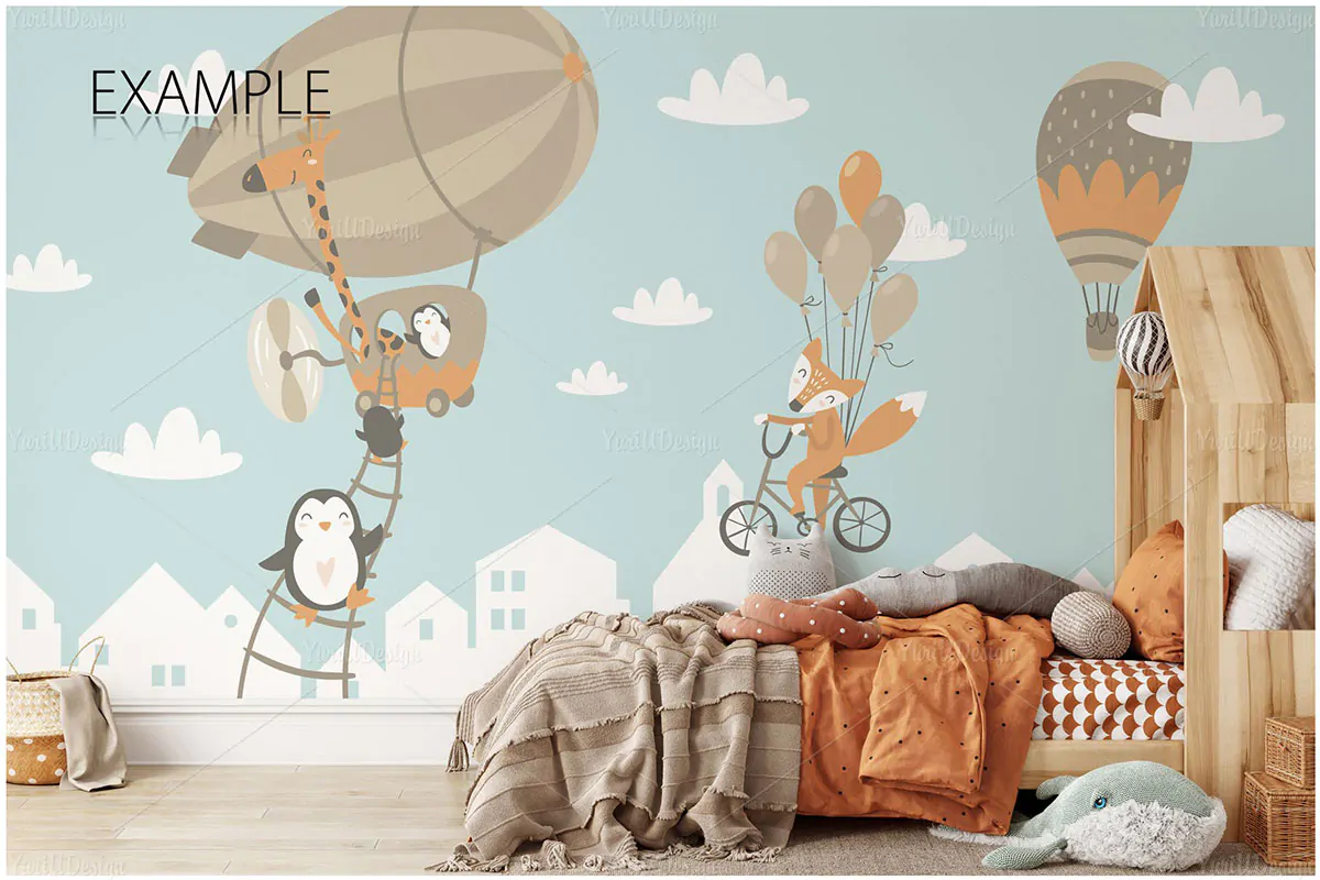 موکاپ قاب عکس و کاغذ دیواری اتاق کودک - 26 موکاپ قاب عکس و کاغذ دیواری اتاق کودک - 26