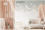 موکاپ قاب عکس و کاغذ دیواری اتاق کودک
