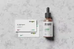 موکاپ بطری قطره چکان و کارت ویزیت