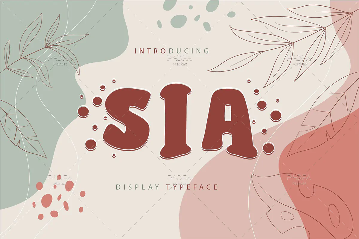 فونت بامزه و جالب حباب دار Sia فونت بامزه و جالب حباب دار Sia