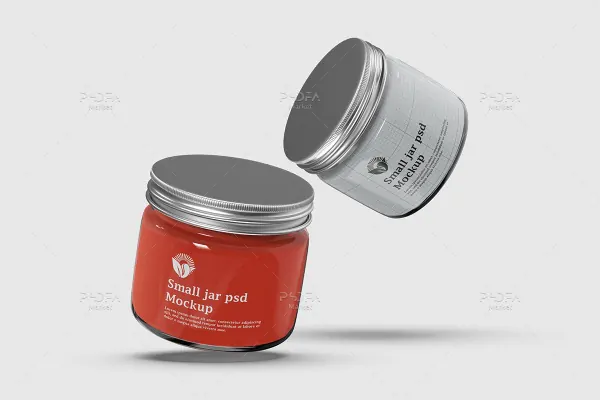 موکاپ شیشه ادویه و ترشی یا ژله کوچک
