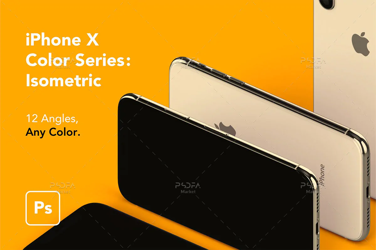 موکاپ آیفون ایکس ایزومتریک iPhone X موکاپ آیفون ایکس ایزومتریک iPhone X