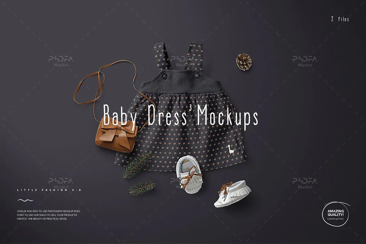 موکاپ لباس دختر بچه