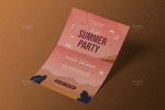 طرح تراکت جشن و مهمانی تابستانی ساحلی + پست و استوری