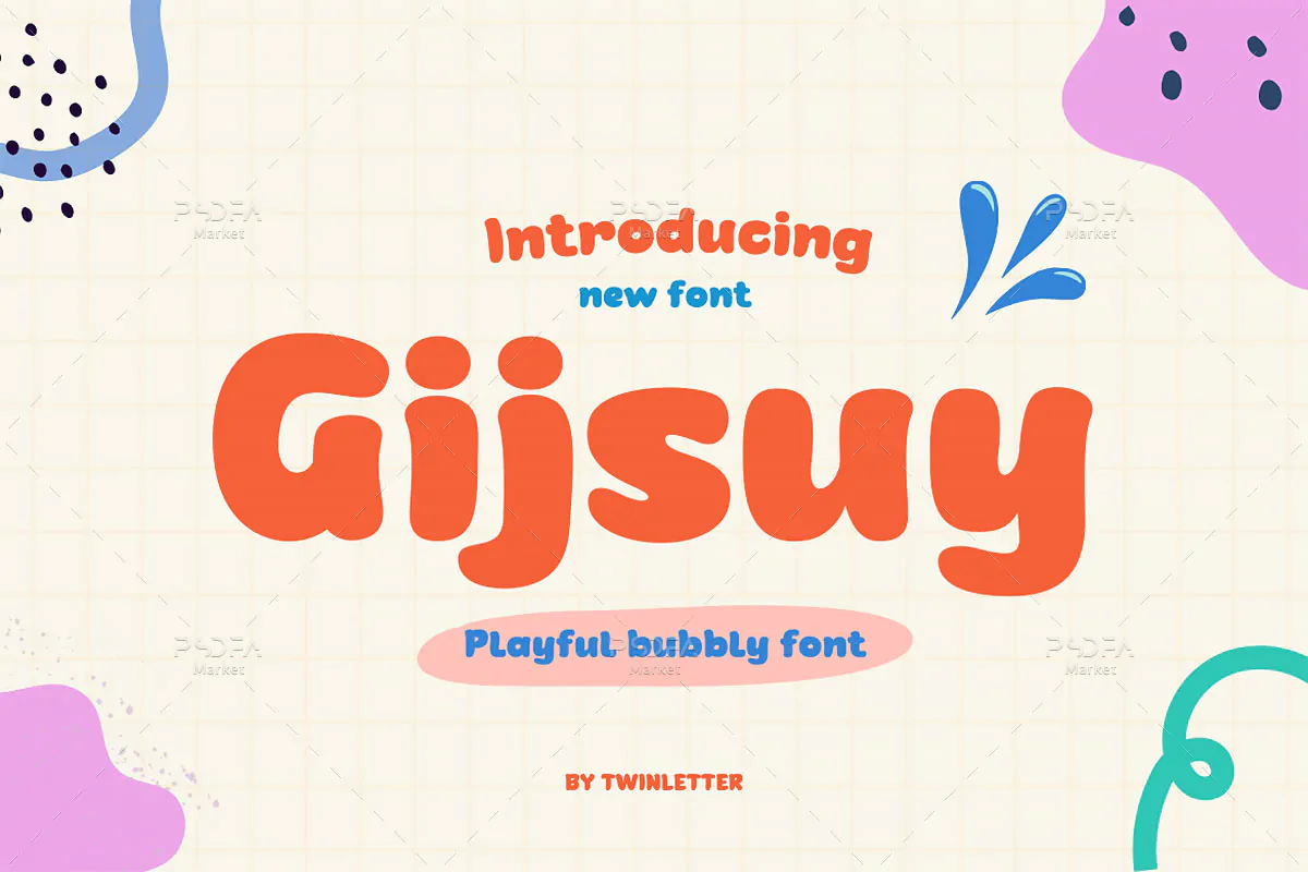 فونت کودکانه جذاب و دوست داشتنی Gijsuy