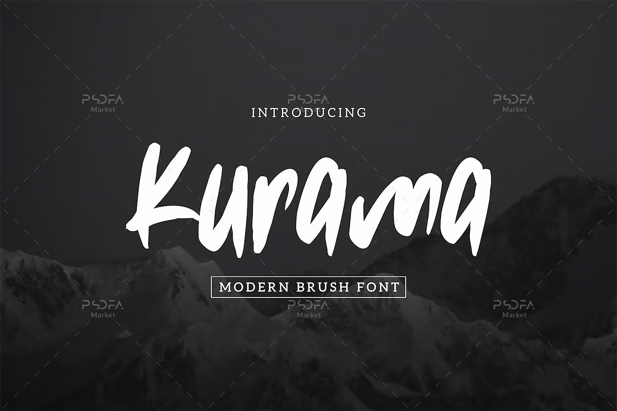 براش فونت انگلیسی Kurama