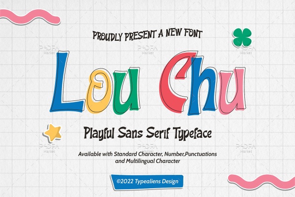 فونت فانتزی کودکانه Lou Chu