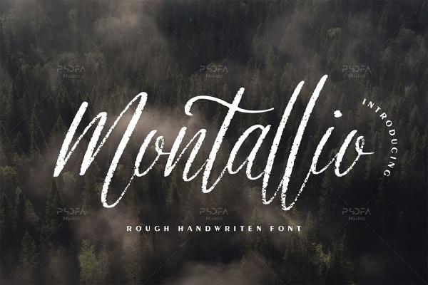 فونت دستنویس ظریف و روان Montallio
