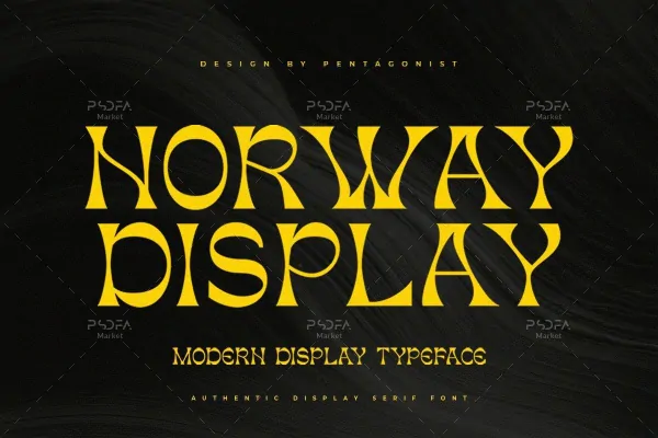 فونت خمیده و موج دار Norway