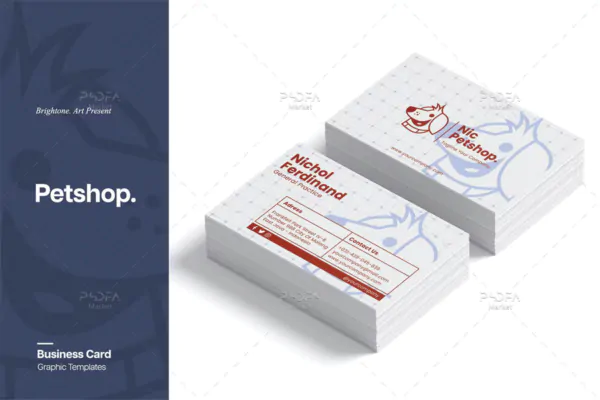 طرح کارت ویزیت فروش حیوانات خانگی