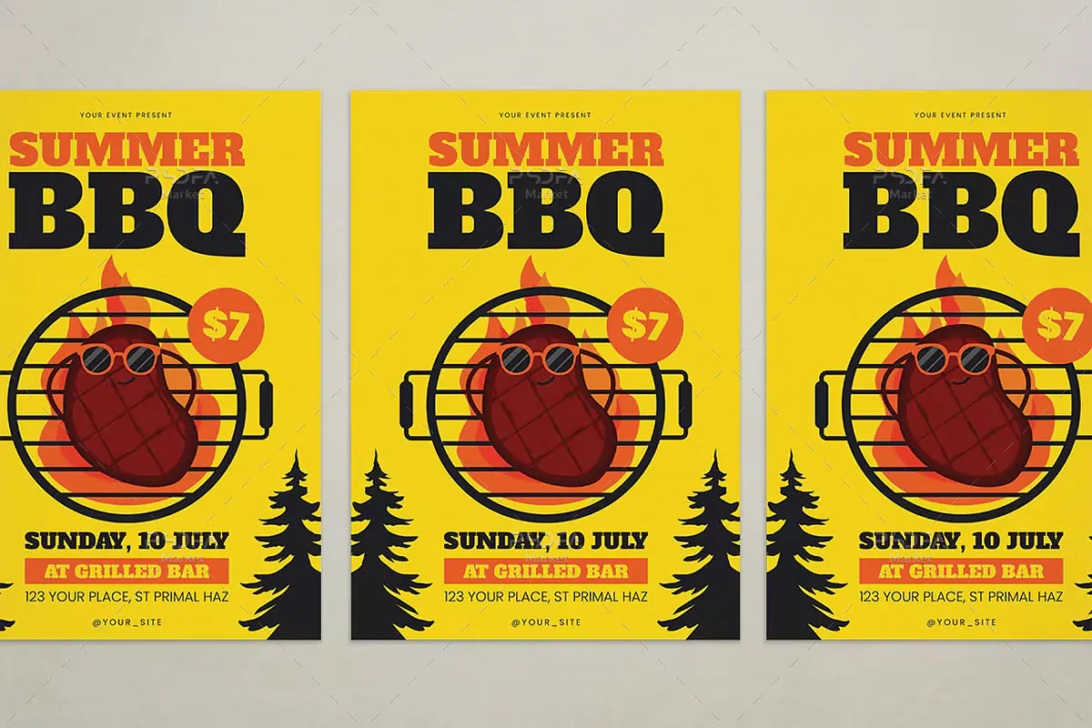طرح تراکت BBQ - تصویر 2 - 1 طرح تراکت BBQ - تصویر 2 - 1