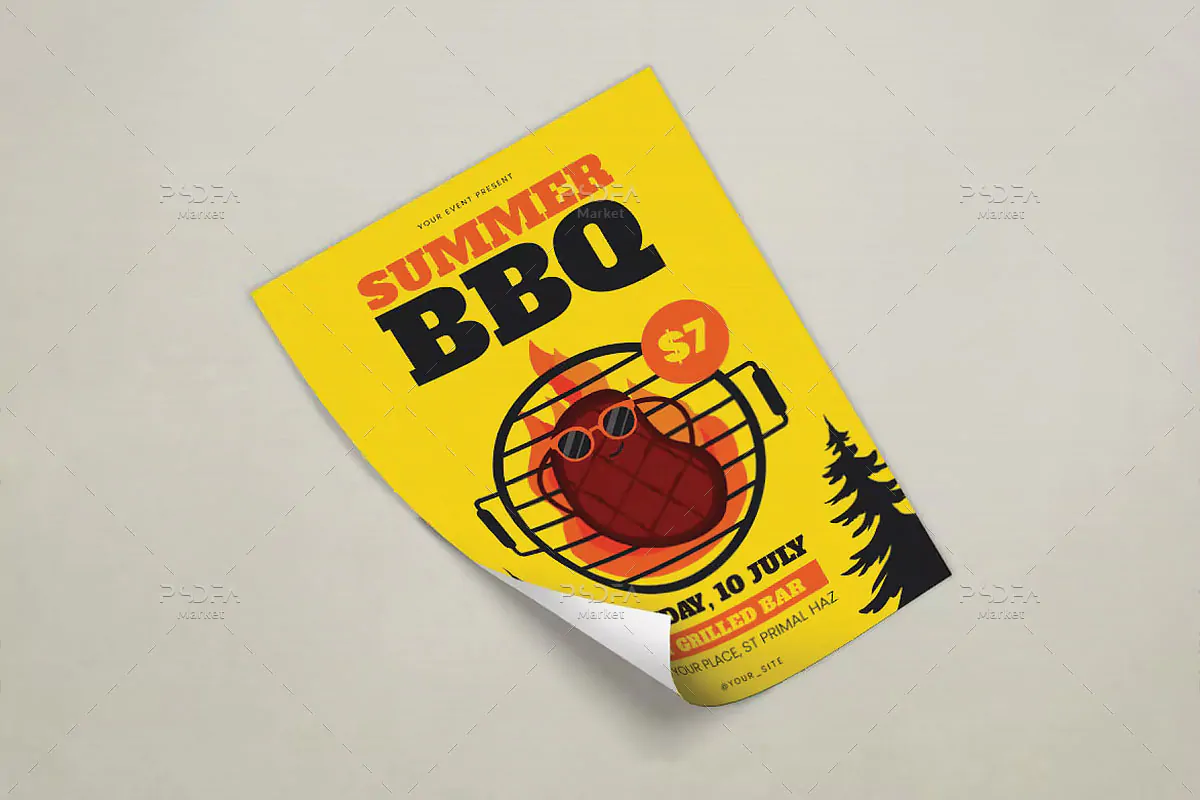 طرح تراکت BBQ - 2 طرح تراکت BBQ - 2