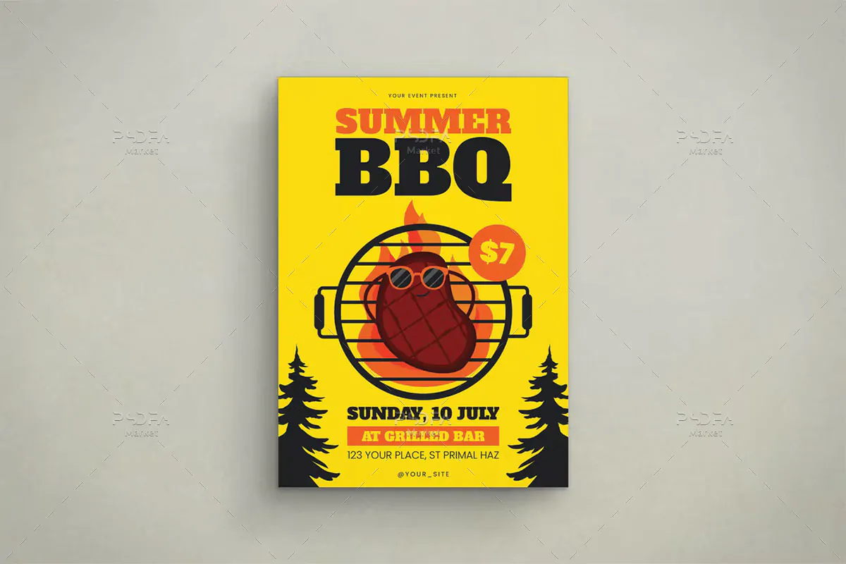 طرح تراکت BBQ طرح تراکت BBQ