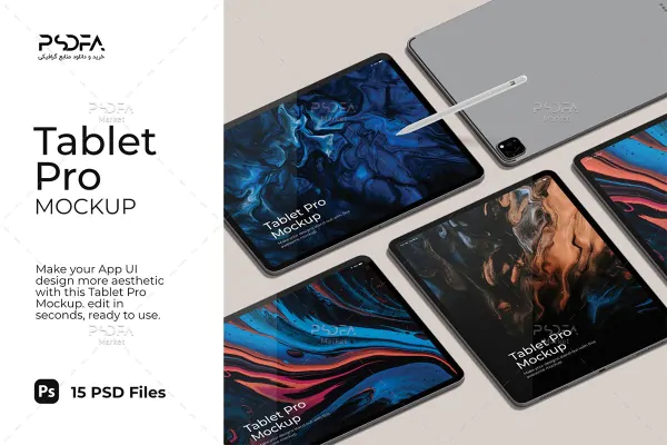 18 موکاپ تبلت آیپد پرو iPad Pro