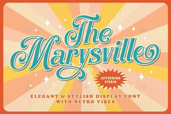 فونت دستنویس کلاسیک و رترو Marysville