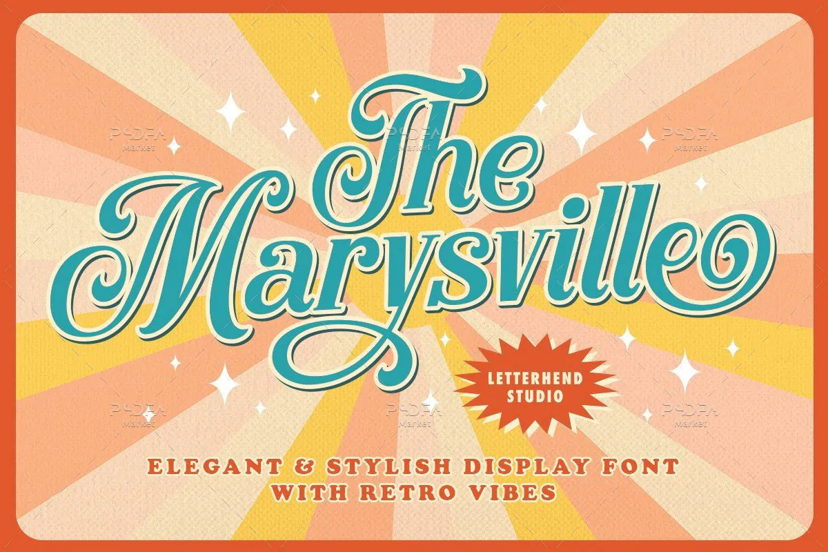 فونت دستنویس کلاسیک و رترو Marysville