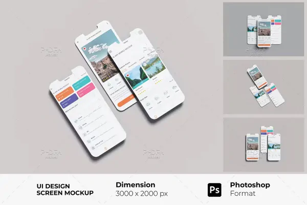 موکاپ UI موبایل – رابط گرافیکی موبایل