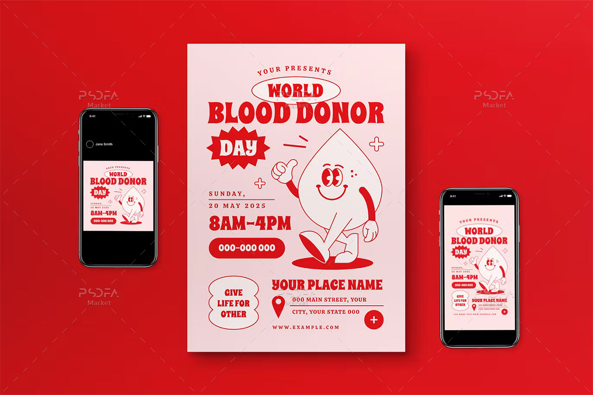طرح تراکت روز جهانی اهداء خون