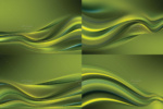 بک گراند امواج انتزاعی سبز روشن