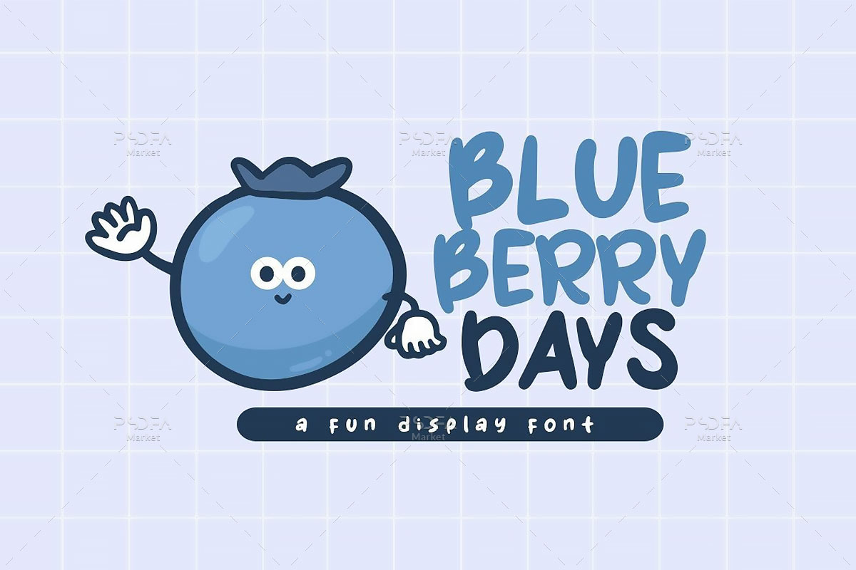 فونت کودکانه و بامزه Blueberry Days