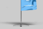 موکاپ پرچم ساحلی بادبانی