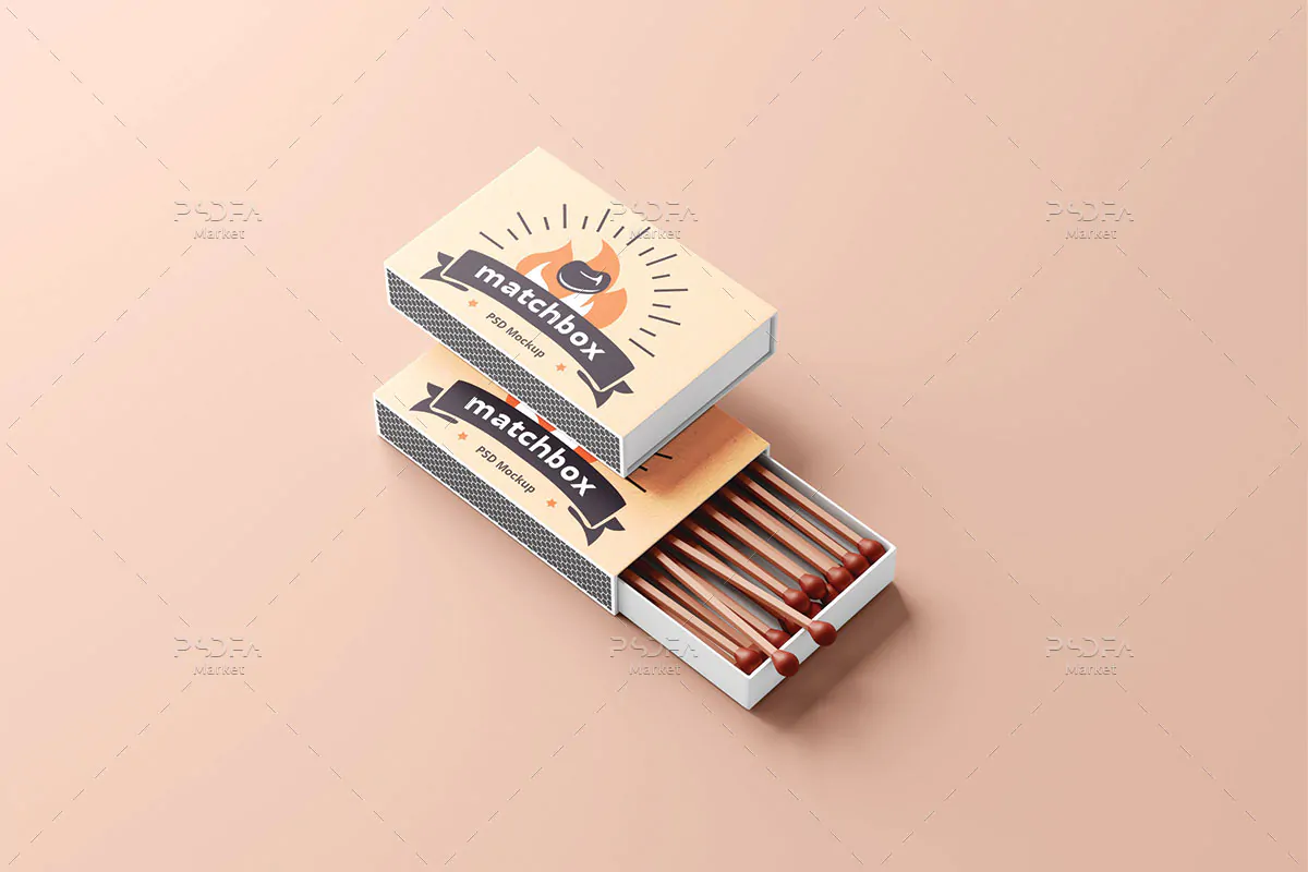 موکاپ جعبه و قوطی کبریت - 11 موکاپ جعبه و قوطی کبریت - 11