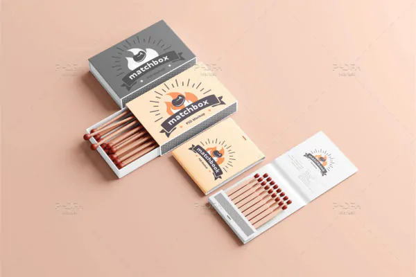 20 موکاپ جعبه و قوطی کبریت