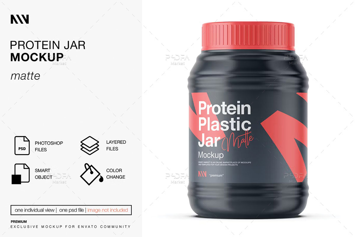 موکاپ قوطی مکمل پروتئین مات - 900 گرمی