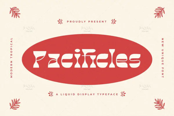 فونت مایع شکل Pacificles