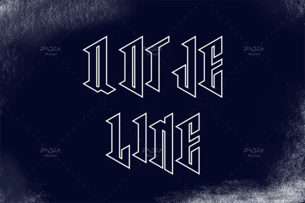 فونت توخالی برش خورده Qotje Line