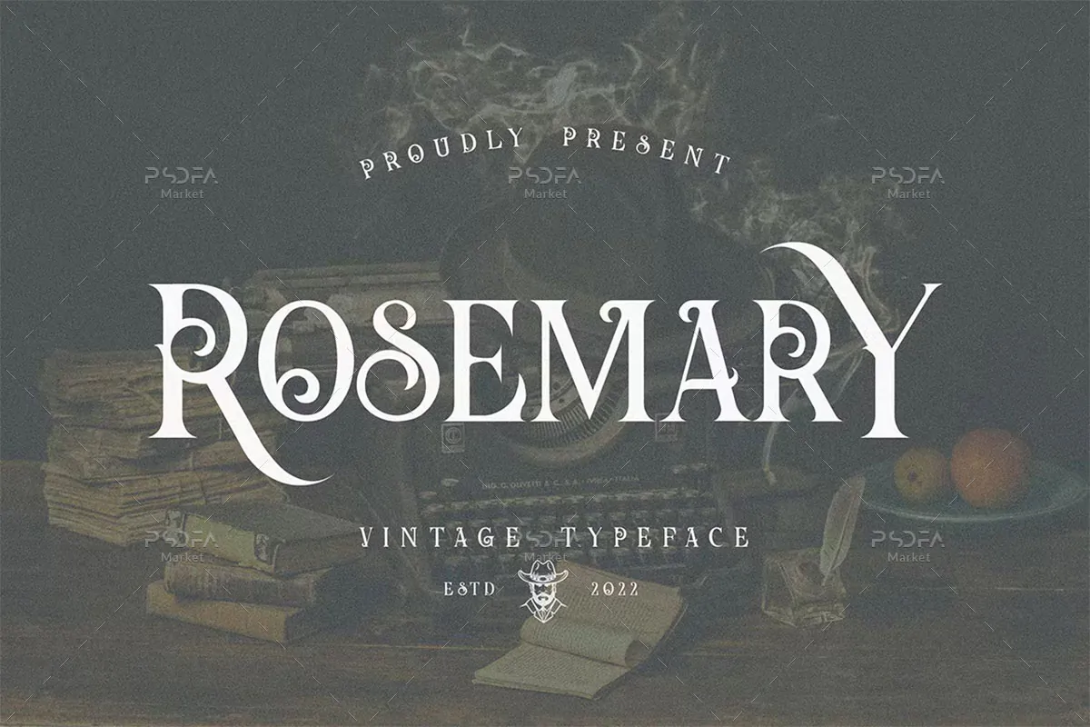 فونت طرح دار و تزئینی کلاسیک و رویایی Rosemary