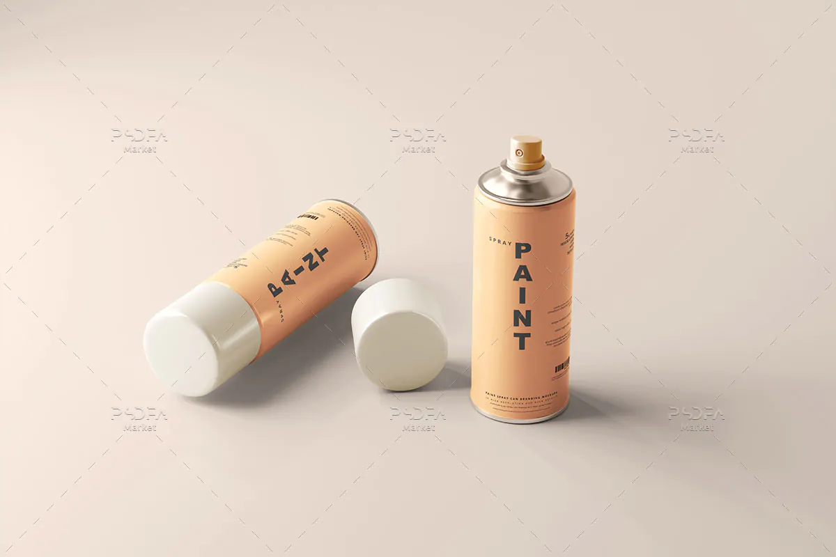 موکاپ قوطی اسپری رنگ - 3 موکاپ قوطی اسپری رنگ - 3
