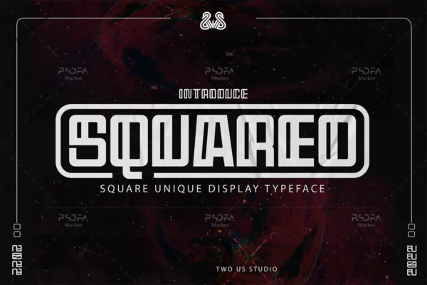 فونت مربعی شیک و مدرن Squareo