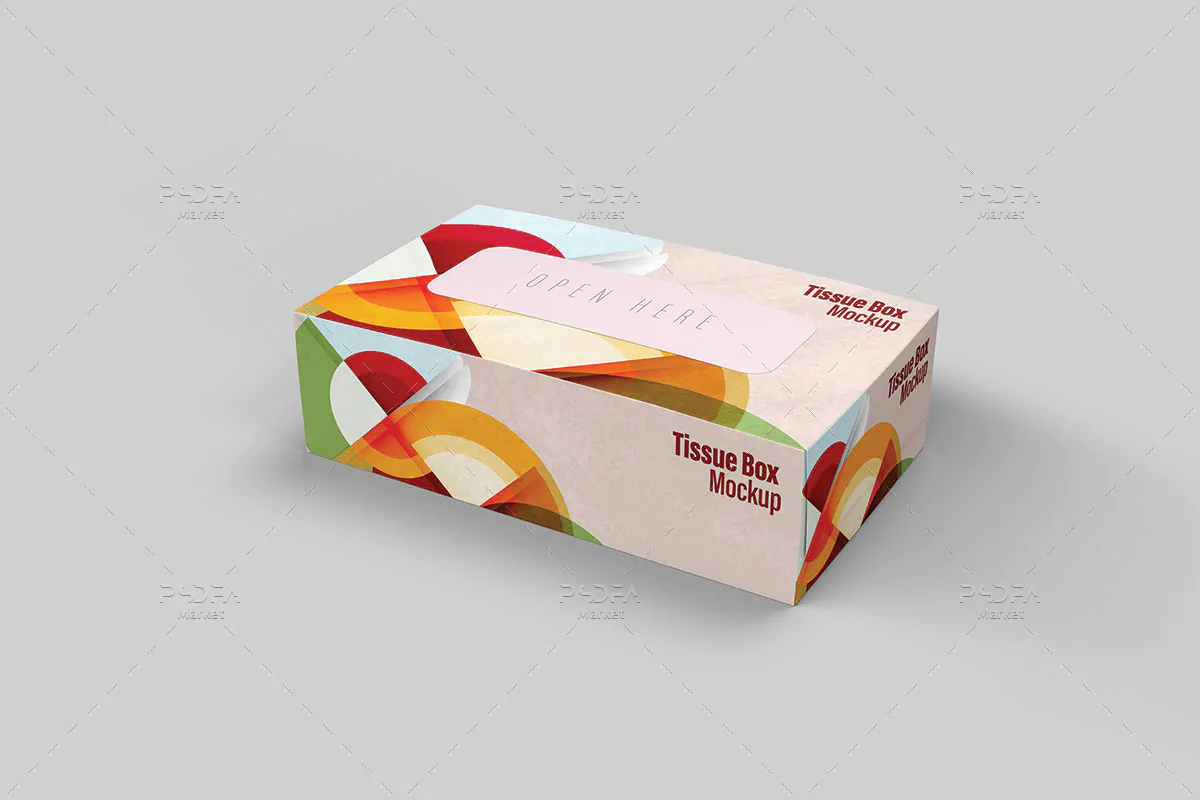 موکاپ جعبه دستمال کاغذی - 5 موکاپ جعبه دستمال کاغذی - 5