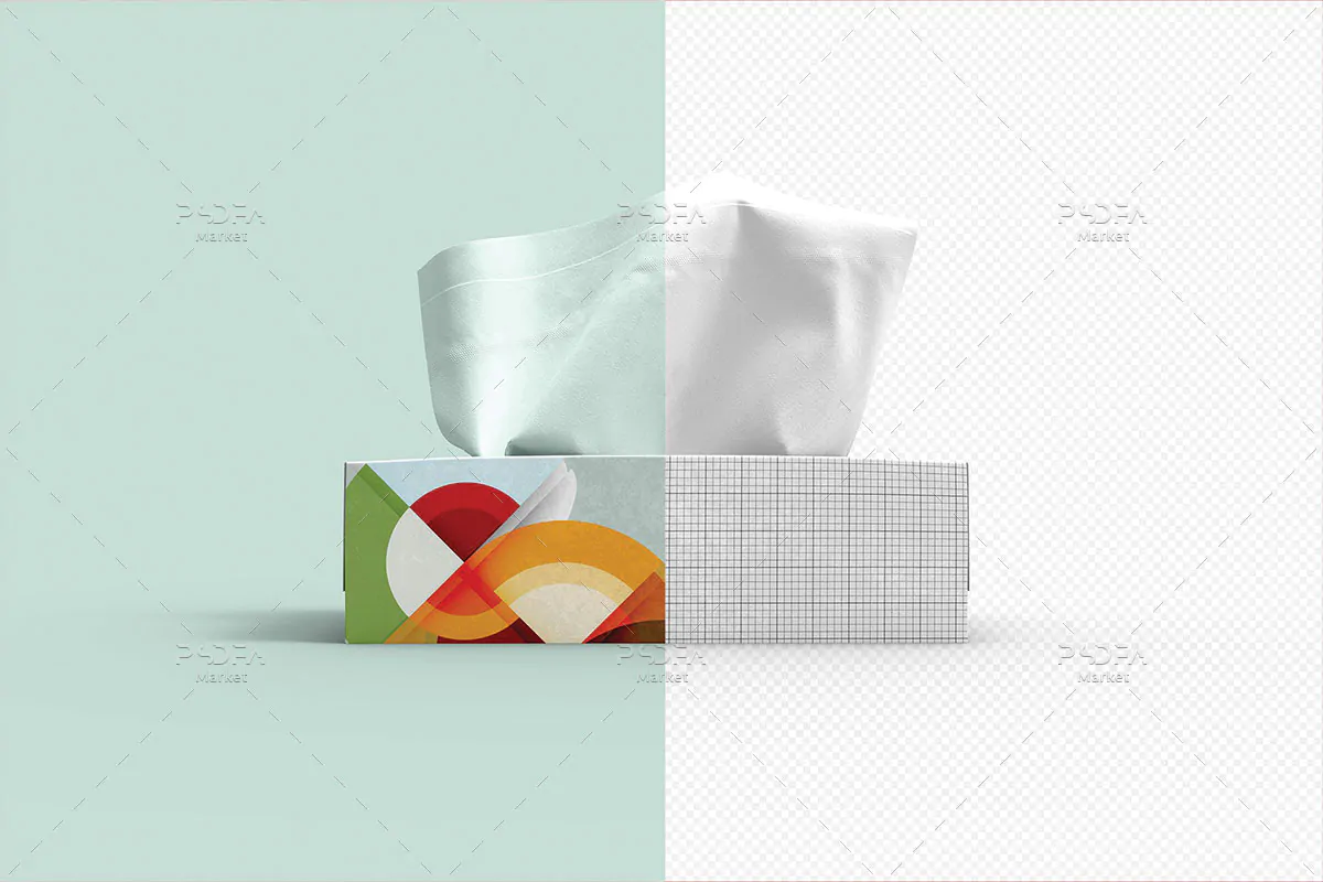 موکاپ جعبه دستمال کاغذی - 9 موکاپ جعبه دستمال کاغذی - 9