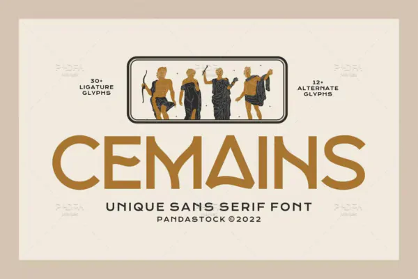 فونت کلاسیک و قدیمی Cemains