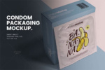 موکاپ کاندوم با جعبه