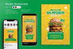 طرح تراکت همبرگر و رستوران + پست و استوری اینستاگرام