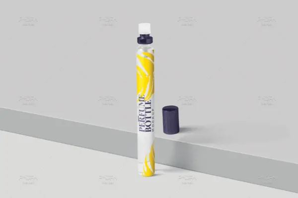 موکاپ شیشه عطر خودکاری باریک